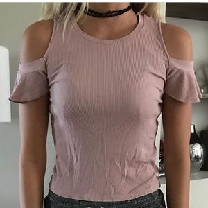soft& sexy open shoulder shirt